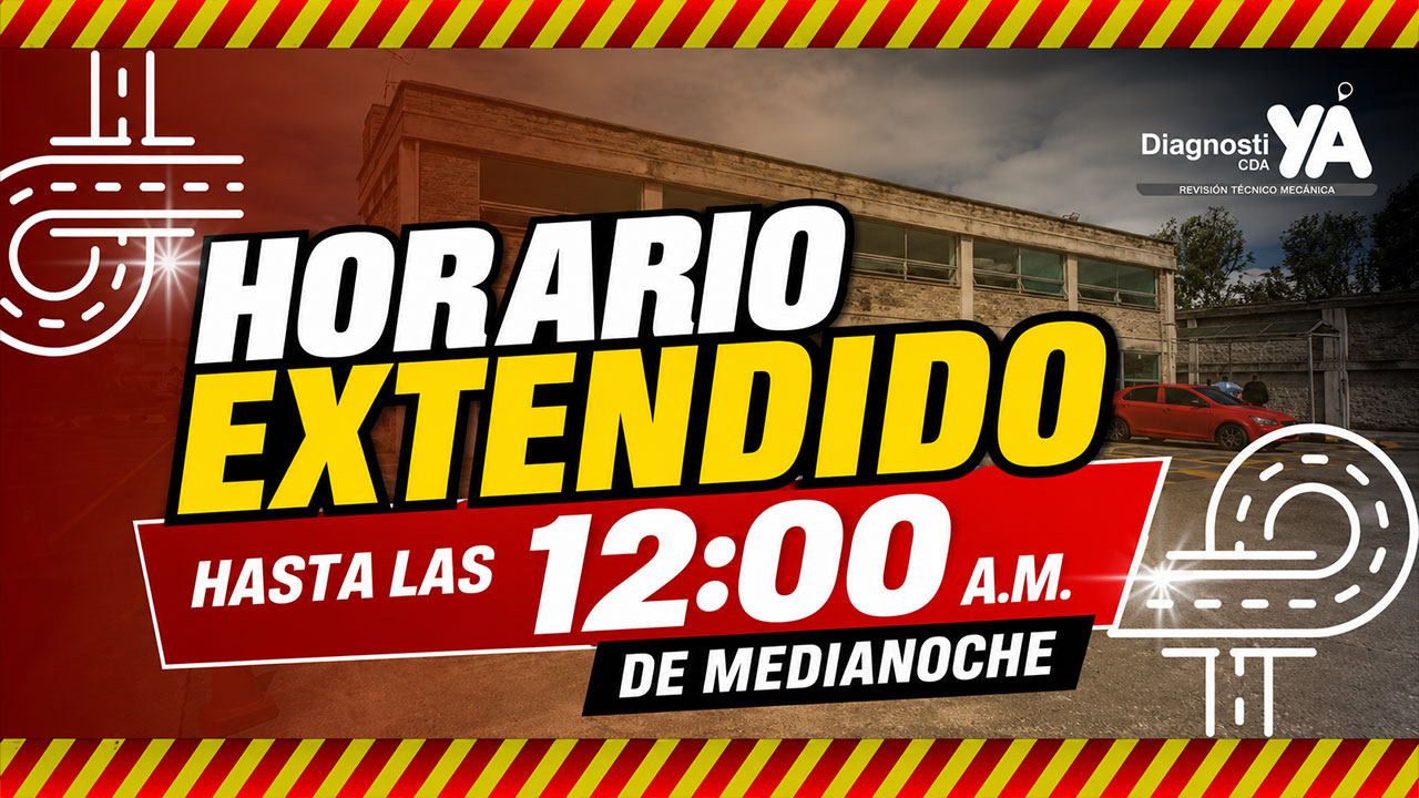 Horario extendido hasta las 12:00 am